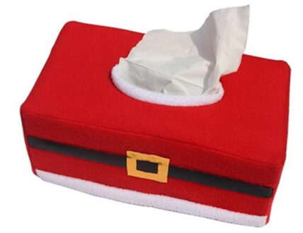 1 Pcs Kerst Tissue Doos Woonkamer Papieren Handdoek Opbergdoos Doek Dun Papier Thuis Tissue Doos Kerstvakantie Decoratie