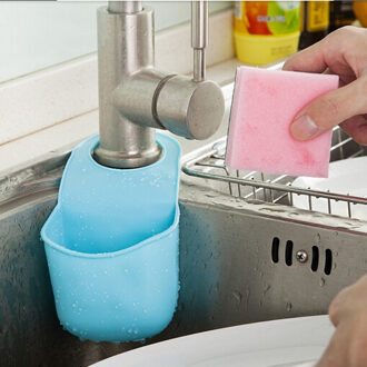 1 Pcs Keuken Bad Gadgets Opslag Houders Plank Item Gear Accessoires Levert Producten Spons Opslag Rack Organizer blauw