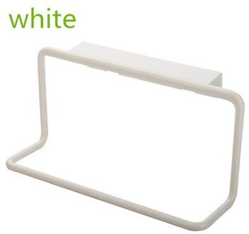 1 Pcs Keuken Gadget Organizer Handdoekenrek Opknoping Houder Badkamer Kabinet Kast Deur Terug Hanger Keuken Benodigdheden Accessoires wit