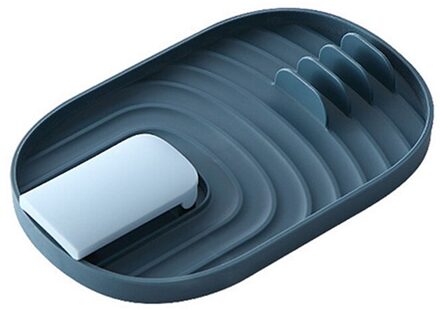 1 Pcs Keuken Lepel Rest Gebruiksvoorwerp Spatel Houder Hittebestendige Opslag Planken Hight Koken Gereedschap Keuken Accessoires blauw