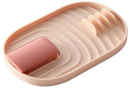 1 Pcs Keuken Lepel Rest Gebruiksvoorwerp Spatel Houder Hittebestendige Opslag Planken Hight Koken Gereedschap Keuken Accessoires roze