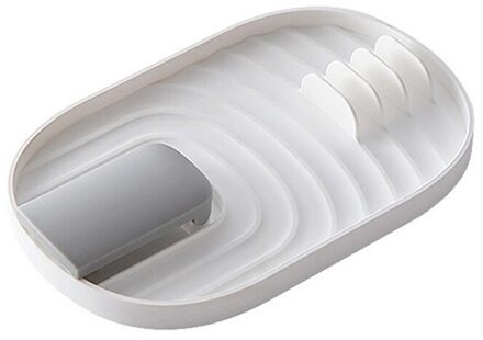 1 Pcs Keuken Lepel Rest Gebruiksvoorwerp Spatel Houder Hittebestendige Opslag Planken Hight Koken Gereedschap Keuken Accessoires wit