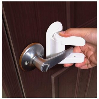 1 Pcs Kind Veiligheid Proof Deuren Baby Veiligheidsslot Deur Lever Lock 3M Lijm Deurkruk Compatibel Met Standaard
