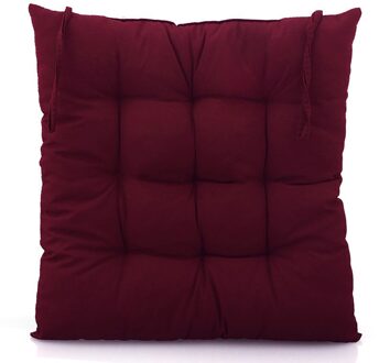 1 Pcs Kleurrijke Zachte Home Office Decor Square Katoen Zitkussen Kussen Billen Stoelkussen bordeaux