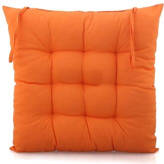 1 Pcs Kleurrijke Zachte Home Office Decor Square Katoen Zitkussen Kussen Billen Stoelkussen oranje
