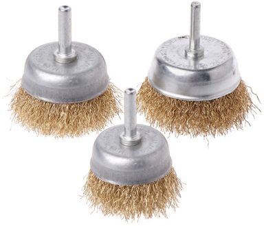 1 Pcs Kom Draad Borstel 6Mm Schacht Diameter Platte Staaldraad Wiel Elektrische Boor Slijpen Molen Polish Wiel Ontroesten tool 19QB 60mm