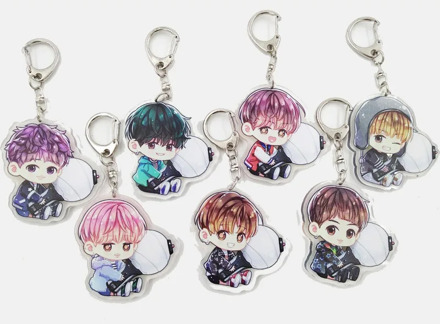 1 Pcs Kpop Bangtan Boys New Album MAP OF THE SOUL: 7 JK V SUGA JHOPE JIMJIN JIN RM Peripheral Acrylic Keychain Fan Supplies