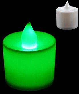 1 Pcs Led Kaars Multicolor Lamp Simulatie Kleur Vlam Thee Licht Thuis Bruiloft Verjaardagsfeestje Decoratie TSLM1 groen