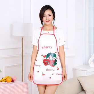 1 Pcs Leuke Cartoon Fruit Print Volwassen Schorten Oilproof Mouwloze Bbq Bib Schort Voor Vrouwen Koken Bakken Vrouwen Waterdichte Schort 01