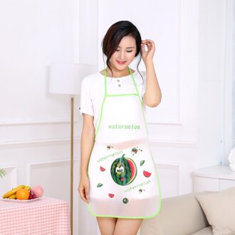 1 Pcs Leuke Cartoon Fruit Print Volwassen Schorten Oilproof Mouwloze Bbq Bib Schort Voor Vrouwen Koken Bakken Vrouwen Waterdichte Schort 02