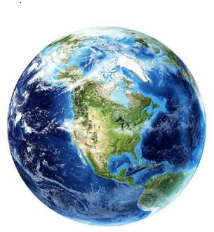 1 Pcs Lichtgevende Blauwe Aarde Cartoon Diy 3d Muurstickers Voor Kinderen Kamers Slaapkamer Muur Sticker Home Decor Living kamer 02 / Diameter10cm