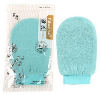 1 Pcs Magic Bad Handschoenen Handdoek Exfoliërende Mitt Scrub Handschoen Voorbereiding Douche Scrub Handschoenen 4 Kleuren 21x14cm groen