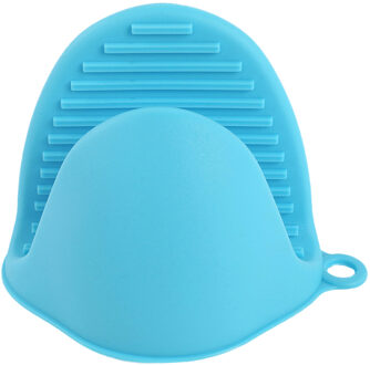 1 Pcs Magnetron Handschoenen Thicken Verbrandingsbeveiliging Keuken Organisator Siliconen Pot Clips Magnetron Handschoenen Keuken Accessoires blauw