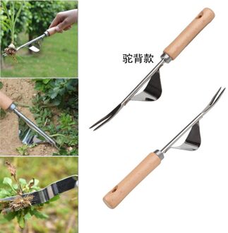 1 Pcs Manual Wieder Vork Metalen Hand Tuin Houten Handvat Graven Puller Wieden Tool Tuin Transplanteren Graven Gardenning Gereedschap