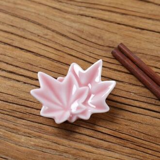 1 Pcs Maple Leaf Keuken Eetstokjes Rack Holder Keramische Servies Keramische Art Craft Praktische Lepel Vork Chopstick Rest Stand B