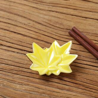 1 Pcs Maple Leaf Keuken Eetstokjes Rack Holder Keramische Servies Keramische Art Craft Praktische Lepel Vork Chopstick Rest Stand