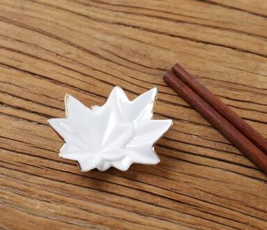 1 Pcs Maple Leaf Keuken Eetstokjes Rack Holder Keramische Servies Keramische Art Craft Praktische Lepel Vork Chopstick Rest Stand
