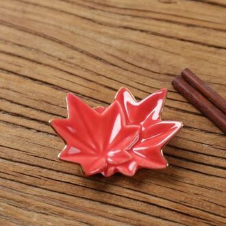 1 Pcs Maple Leaf Keuken Eetstokjes Rack Holder Keramische Servies Keramische Art Craft Praktische Lepel Vork Chopstick Rest Stand