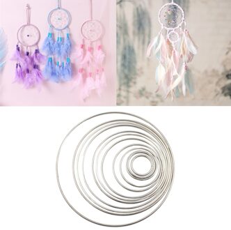1 Pcs Metalen Dream Catcher Ronde Hoop Ring Diy Handleiding Rieten Ambachten Duurzaam Handgemaakte Hoepel Dreamcatcher Materiaal Ambachten Accessoires 100mm