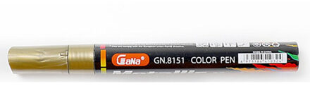 1 Pcs Metalen Pen Verf Pen Pen Mark Pen Fotoalbum Scrapbook Diy 5 Kleuren Schrijven Droge Keramische Glas Zwart kaart 13.8Cm geel