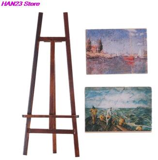 1 Pcs Mini Artist Houten Decoratie Triange Art Schildersezel Schildersezel Houten Bruiloft Tafel Card Stand Display Houder Voor Party 12.7x5cm