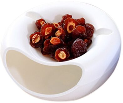 1 Pcs Moderne Woonkamer Creatieve Vorm Lui Snack Kom Plastic Dubbele Lagen Snack Opbergdoos Kom Lui Fruitschaal kom 03