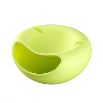 1 Pcs Moderne Woonkamer Creatieve Vorm Lui Snack Kom Plastic Dubbele Lagen Snack Opbergdoos Kom Lui Fruitschaal kom Donker Kaki