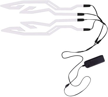 1 Pcs Motorcycle Led Night Rijden Lichten Fietshelm El Koud Licht Knipperende Streep Lichtgevende Signaal Sticker Universele Waterdichte Marineblauw