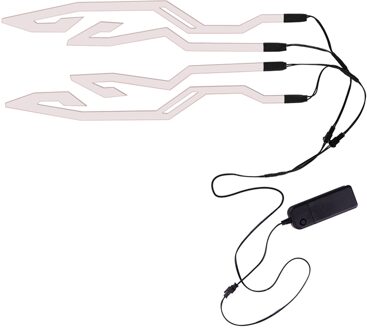 1 Pcs Motorcycle Led Night Rijden Lichten Fietshelm El Koud Licht Knipperende Streep Lichtgevende Signaal Sticker Universele Waterdichte wit