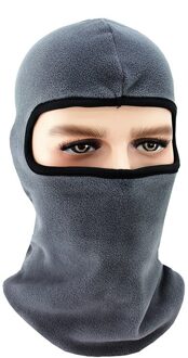 1 Pcs Motorcycle Outdoor Riding Fleece Kap Winddicht Warme Gemaskerde Hoofddeksels Gezichtsmasker Hoed Fleece Zachte Apparatuur 1 stk grijs