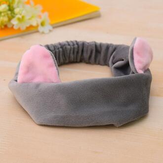 1 Pcs Multicolor Leuke Haarband Band Haar Kat Oren Hoofd Mooie Haarband Wassen Gezicht Meisjes Band Haar Accessoires grijs
