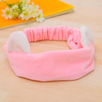 1 Pcs Multicolor Leuke Haarband Band Haar Kat Oren Hoofd Mooie Haarband Wassen Gezicht Meisjes Band Haar Accessoires roze