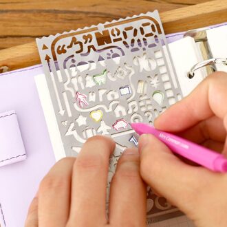 1 Pcs Multifunctionele Hollow Heerser Tekening Graffiti Template Bladwijzer Voor Kinderen Tekening Kawaii Tekening Tool Schoolbenodigdheden