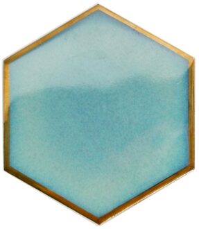 1 Pcs Nordic Hexagon Vergulde Keramische Placemat Warmte-isolatie Coaster Porselein Matten Pads Tafel Decoratie groen