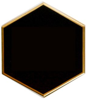 1 Pcs Nordic Hexagon Vergulde Keramische Placemat Warmte-isolatie Coaster Porselein Matten Pads Tafel Decoratie zwart