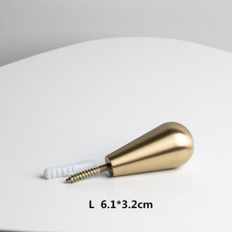 1 pcs Nordic stijl minimalistische creatieve haken woonkamer veranda decoratie messing jas haak haak enkele haak D-L