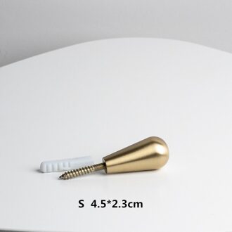 1 pcs Nordic stijl minimalistische creatieve haken woonkamer veranda decoratie messing jas haak haak enkele haak D-S