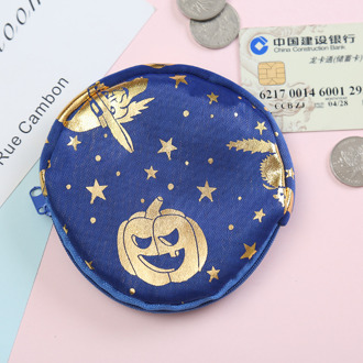 1 Pcs Novelty Halloween Ster Pompoen Schedel Spider Portemonnee Tas Ronde Portemonnee Jongen Meisje Briefpapier Kaarthouders 5