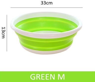 1 Pcs Opvouwbare Emmer Draagbare Inklapbare Bassins Auto Wassen Tool Groente Fruit Wastafel Hoge Capaciteit Huishoudelijke Schoonmaakproducten groen-M