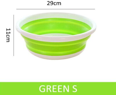 1 Pcs Opvouwbare Emmer Draagbare Inklapbare Bassins Auto Wassen Tool Groente Fruit Wastafel Hoge Capaciteit Huishoudelijke Schoonmaakproducten groen-S