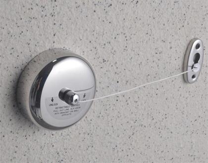 1 Pcs Outdoor Roestvrij Staal Intrekbare Waslijn Antislip Balkon Kleding Touw Wasserij Rack Kleerhanger 2.5M