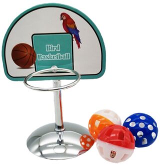 1 Pcs Papegaai Basketbal Speelgoed Set Huisdier Vogels Educatief Training Speelgoed Mini Basketbal Spel Desktop Play