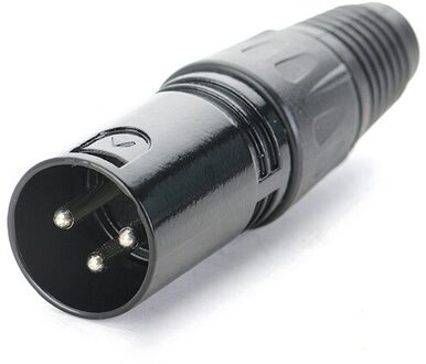 1 Pcs Plated Xlr 3 Pin Mannelijke En Vrouwelijke Zwarte Microfoon Plug Pin Connector Audio Connector mannetje