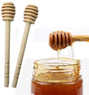 1 Pcs Praktische Honing Dipper Houten Stok Lepel Mengen Handvat Pot Honing Lange 160 Mm Stok Levert Honing keuken Gereedschap