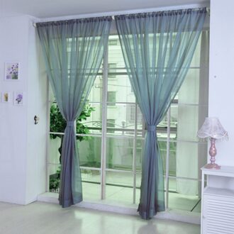 1 Pcs Pure Kleur Tulle Deur Gordijn Drape Panel Sheer Sjaal Valletjes Moderne Voile 200Cm X 100Cm