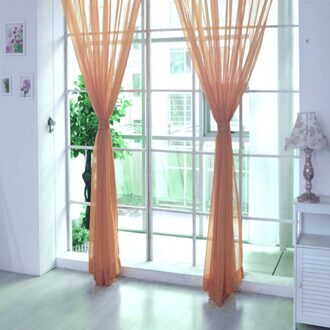 1 Pcs Pure Kleur Tulle Deur Gordijn Drape Panel Sheer Sjaal Valletjes Moderne Voile 200Cm X 100Cm
