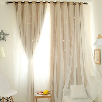 1 Pcs Pure Kleur Tulle Deur Gordijn Drape Panel Sheer Sjaal Valletjes Transparante Tule Gordijnen Venster Pure Voor Slaapkamer Beige