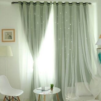 1 Pcs Pure Kleur Tulle Deur Gordijn Drape Panel Sheer Sjaal Valletjes Transparante Tule Gordijnen Venster Pure Voor Slaapkamer groen