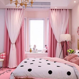 1 Pcs Pure Kleur Tulle Deur Gordijn Drape Panel Sheer Sjaal Valletjes Transparante Tule Gordijnen Venster Pure Voor Slaapkamer roze
