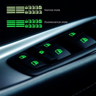 1 Pcs Pvc Autoruit Schakelaar Lichtgevende Sticker Raamsticker Lifter Gemodificeerde Decals Universele Auto Styling